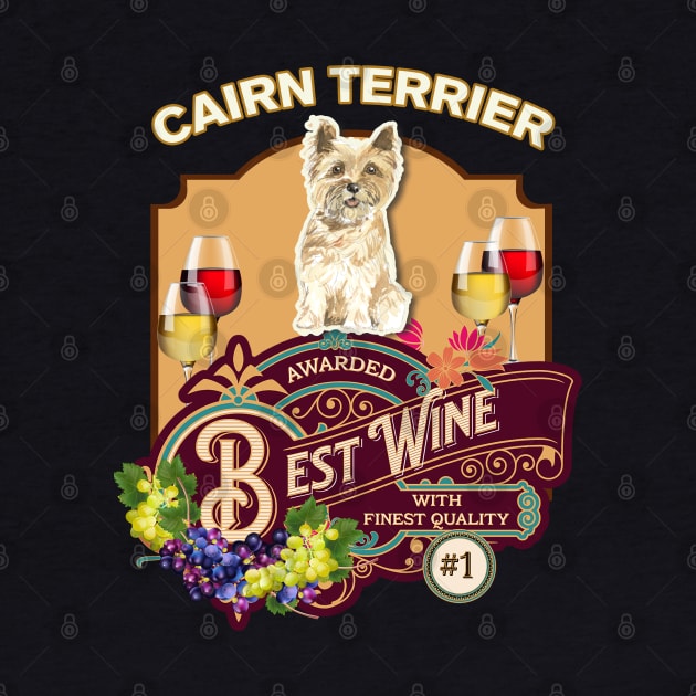 Cairn Terrier Best Wine - Dog Owner Wine Lover Gifts by StudioElla